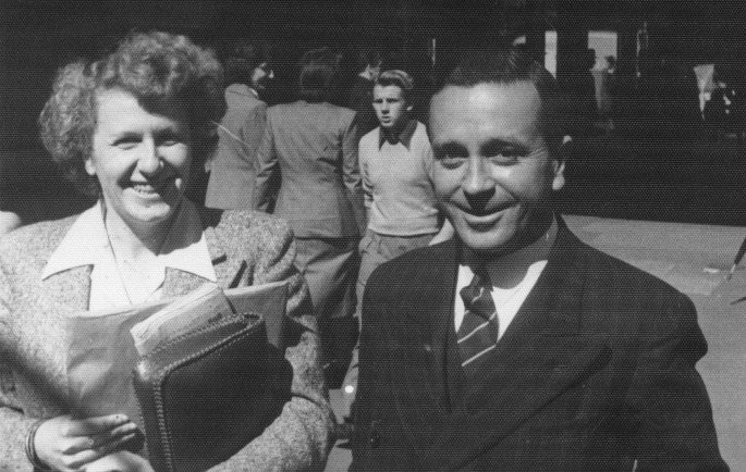 Dr Ernest Lund and Miss Jean Edgar - 1948