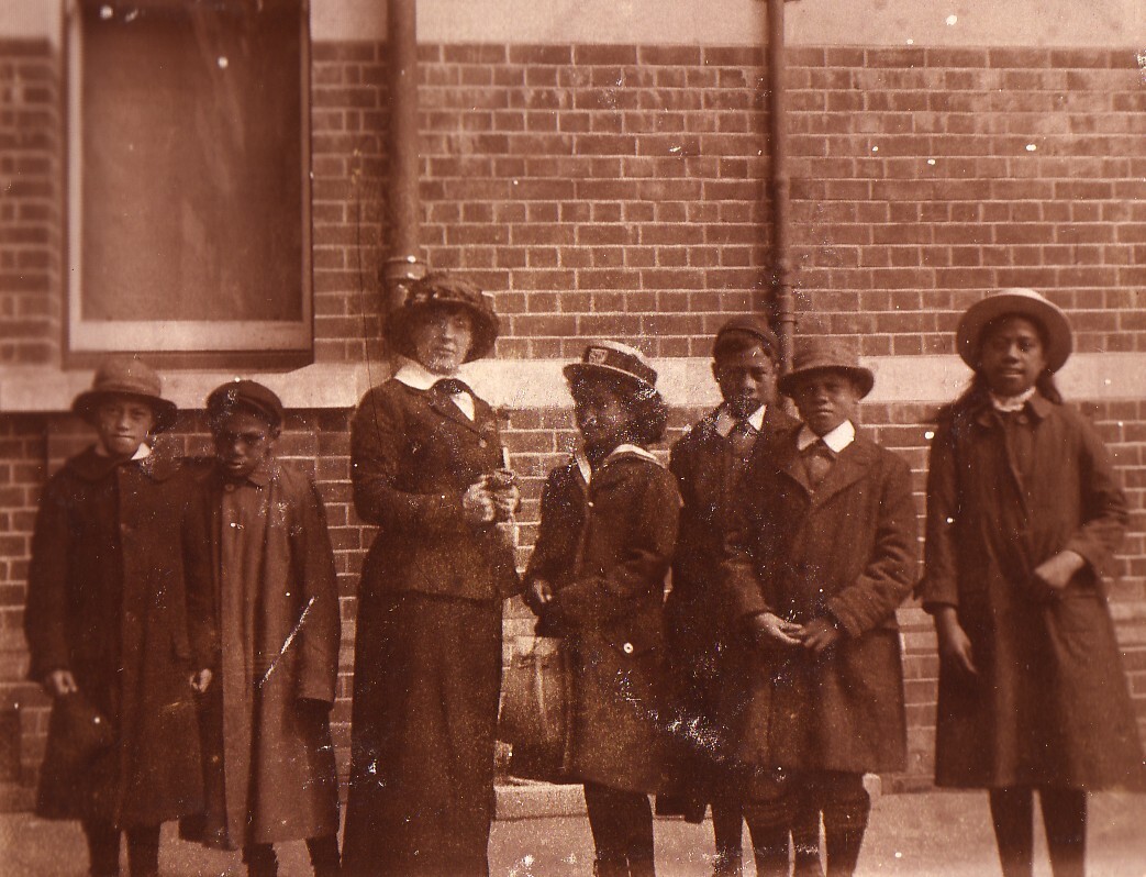 Māori Students with Matron - 1913 