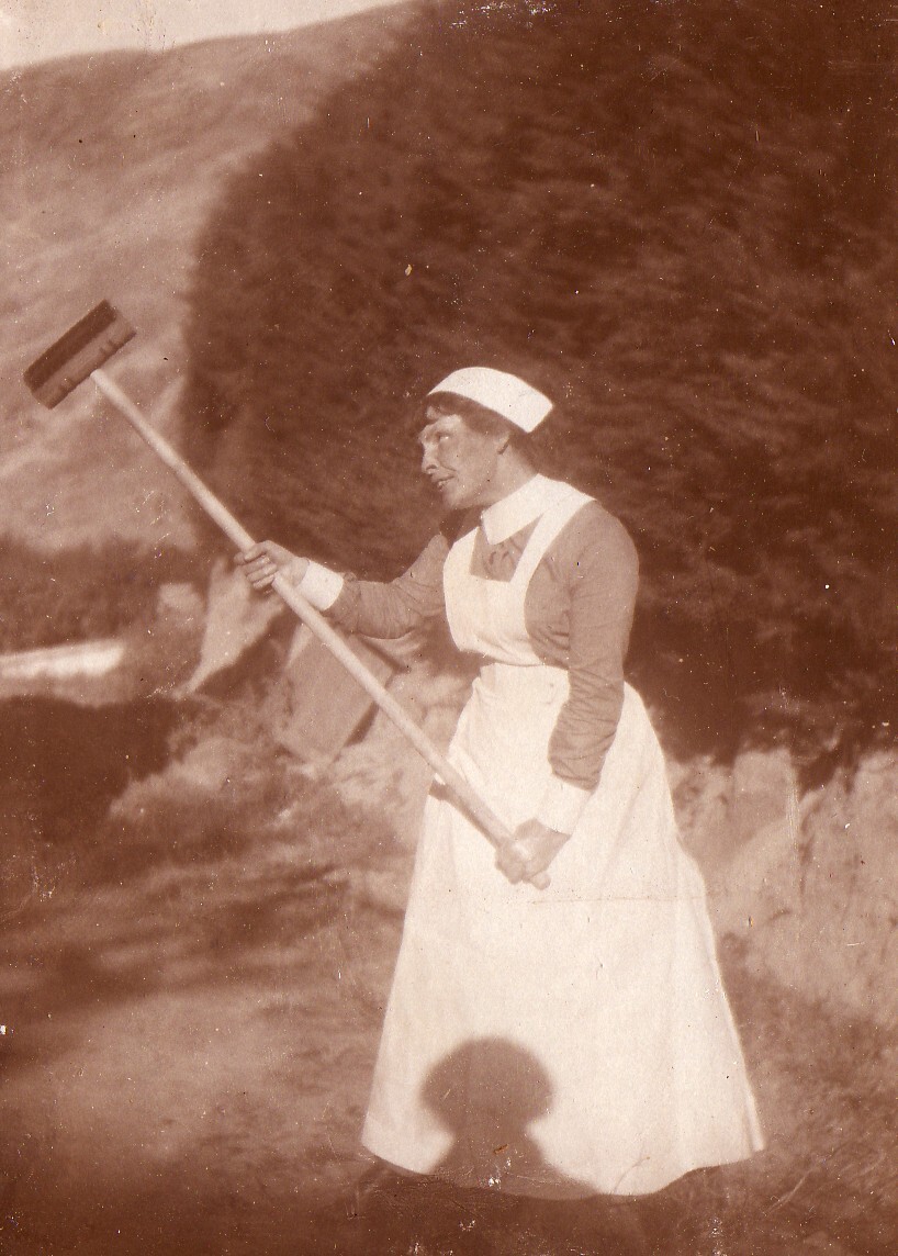 Sub-matron with Broom - 1914 