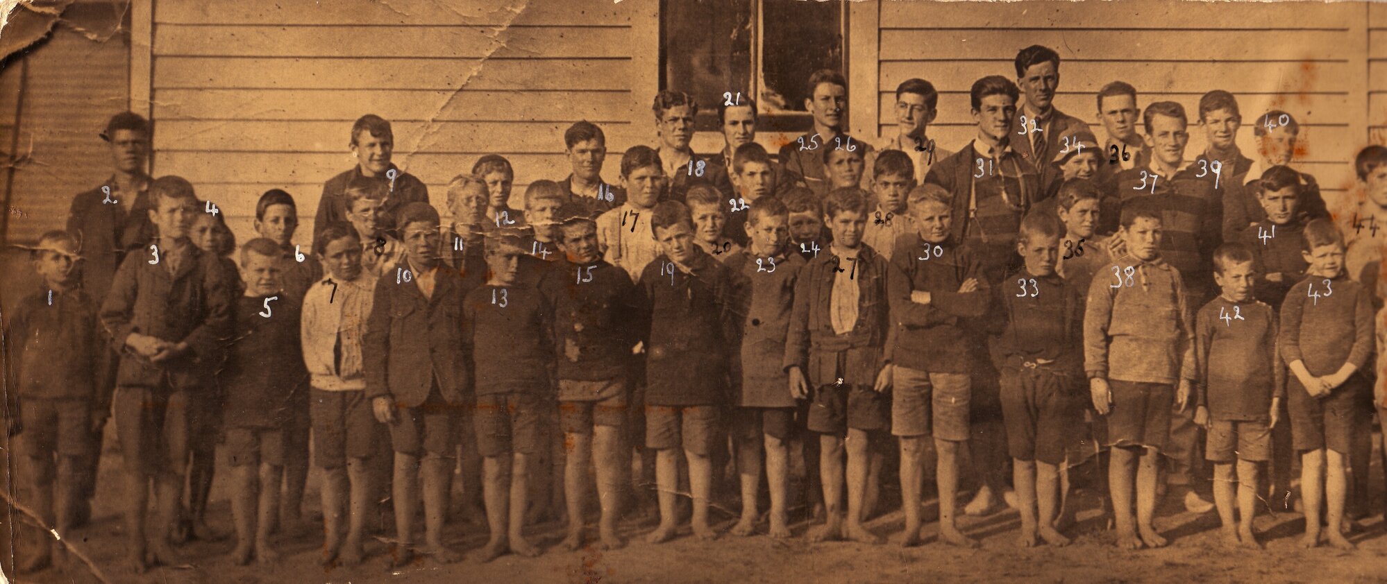 Mr Regnault and the Boys Hostel Students - 1919