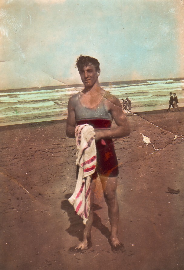 Boy at Sumner Beach - 1900