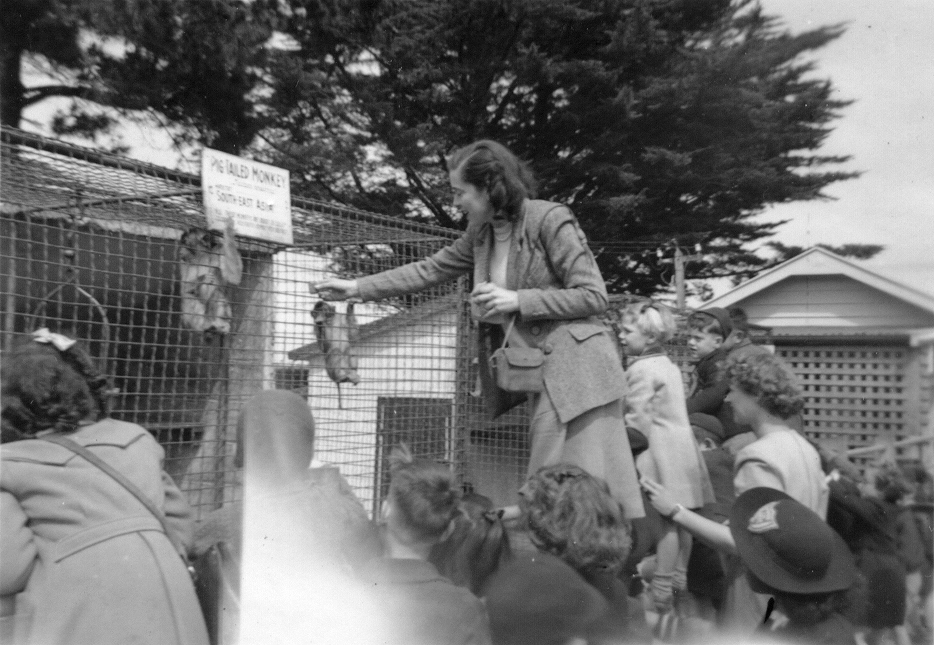 Class Visiting  Auckland Zoo - 1948